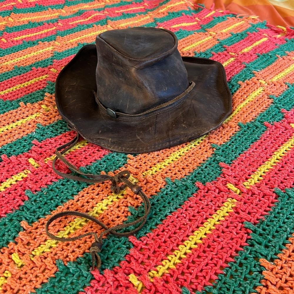 “The Bruno” Henshel Hat Co. wire-rimmed leather Hat